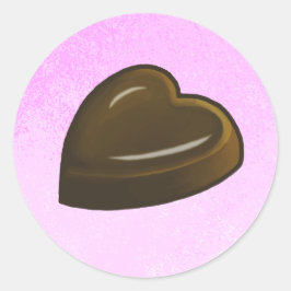 Pegatina Redonda Día de San Valentín Corazón