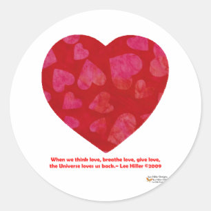 Pegatina Redonda Día de San Valentín Corazones Rosados Ropa Regalos