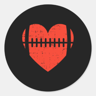 Pegatina Redonda Día de San Valentín de fútbol Guay Sports Lover