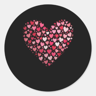 Pegatina Redonda Día de San Valentín gráfica de amor Chicas niño
