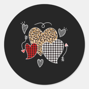 Pegatina Redonda Día de San Valentín lindo amor Chicas niños adoles