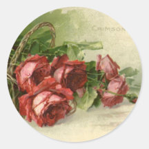Día de San Valentín Vintage Amor, Rosas Rojas Carm