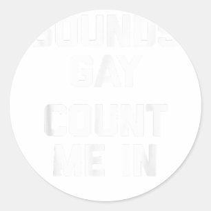 Pegatina Redonda Día de Sta. Patrocinadores - Oso gay de la camiset