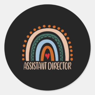 Pegatina Redonda Día del Director Instantáneo de Apreciación del Ar