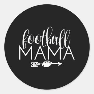 Pegatina Redonda Día del fútbol de mamá Orgullosa