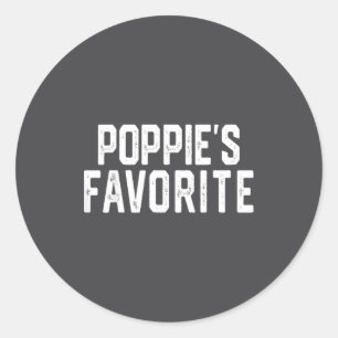 Pegatina Redonda Día del Padre Humor Favorito de Pe Abuelo Granhi
