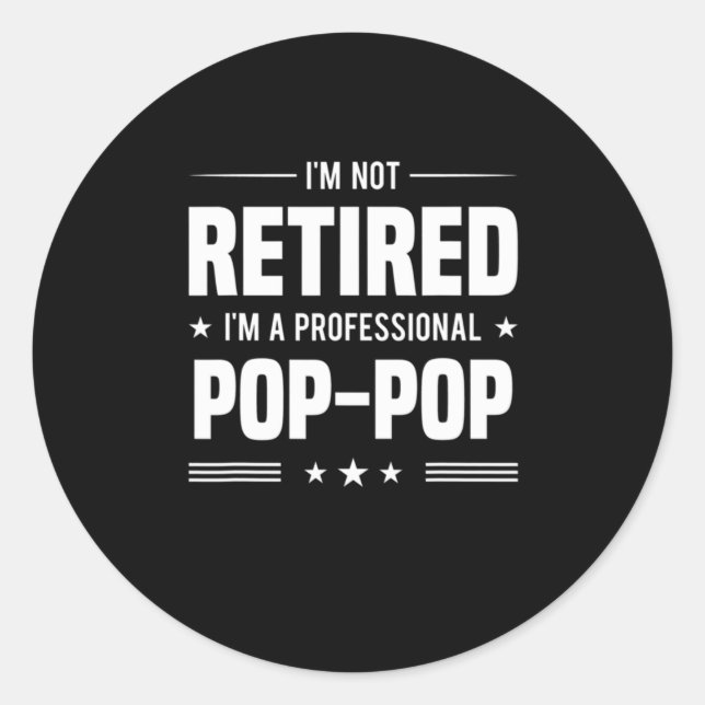 Pegatina Redonda Día del padre | Im A Professional Pop (Anverso)