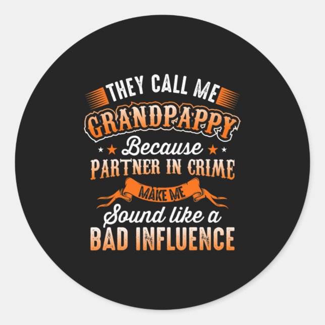 Pegatina Redonda Día del padre | Me Llaman Abuela (Anverso)