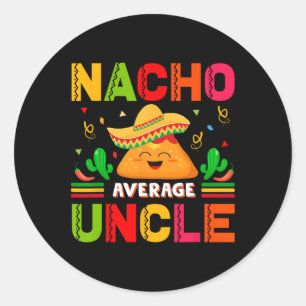 Pegatina Redonda Día del Padres del Hombre de la Familia Nacho Prom