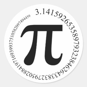 Pegatina Redonda Día del pi (π)