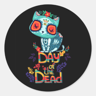 Pegatina Redonda Día del vector del personalizado muerto