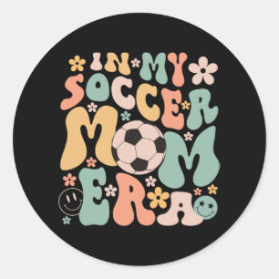 Pegatina Redonda Día en la vida de mi madre futbolera en la era Gro