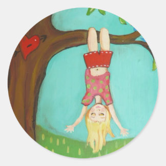 Pegatina Redonda Día feliz