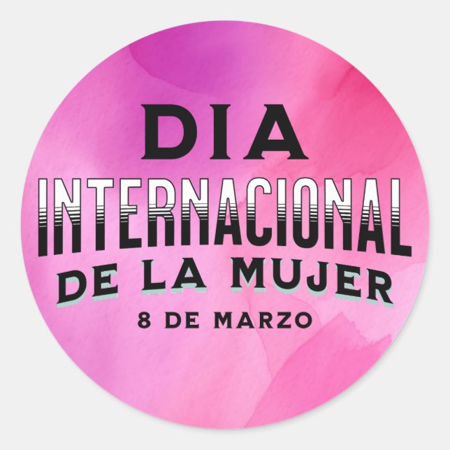 Pegatina Redonda Día Internacional de la Mujer | Día de la Mujer (Anverso)