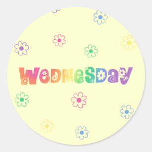 Pegatina Redonda Día lindo de la semana miércoles