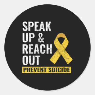 Pegatina Redonda Día Mundial de la Prevención del Suicidio con Cint