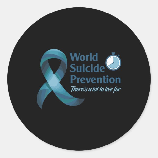 Pegatina Redonda Día Mundial de la Prevención del Suicidio - Pegati (Anverso)