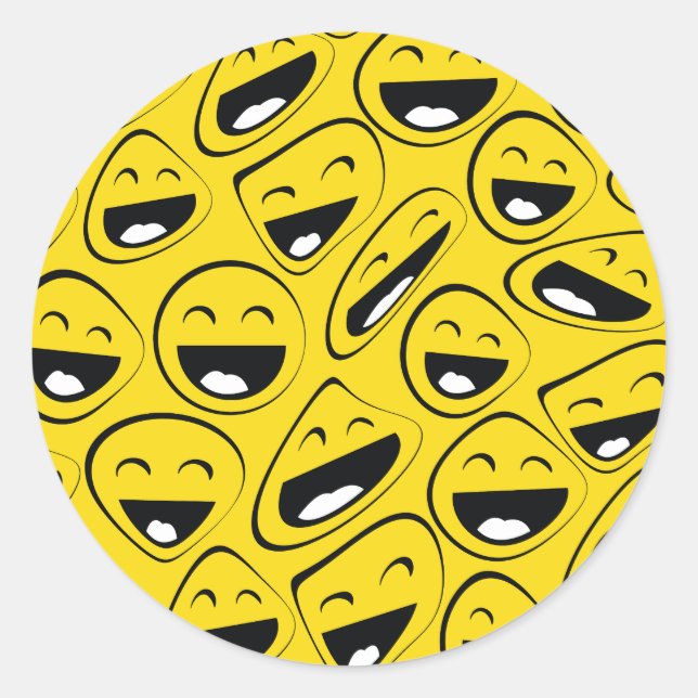 Pegatina Redonda Día mundial de la risa (Anverso)