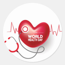 Pegatina Redonda Día Mundial de la Salud
