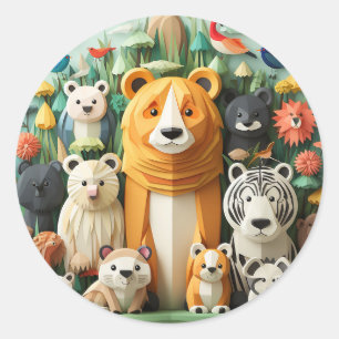 Pegatina Redonda Día Mundial de los Animales