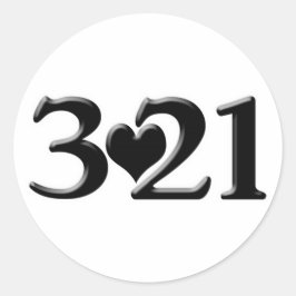 Pegatina Redonda Día Mundial del Síndrome de Down