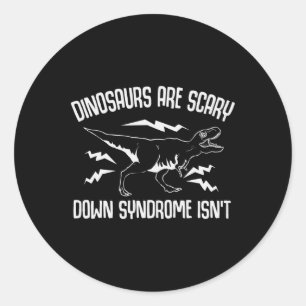 Pegatina Redonda Día Mundial del Síndrome de Down Mujeres Niños