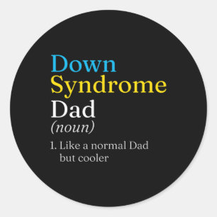 Pegatina Redonda Día Mundial del Síndrome de Down para combatir las