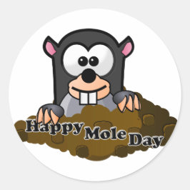 Pegatina Redonda Día Nacional del Mole