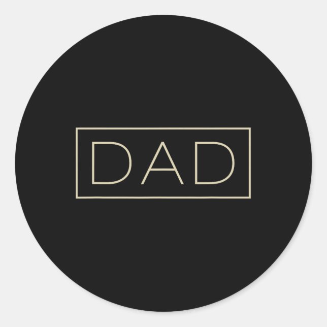 Pegatina Redonda Día para nuevo papá (Anverso)