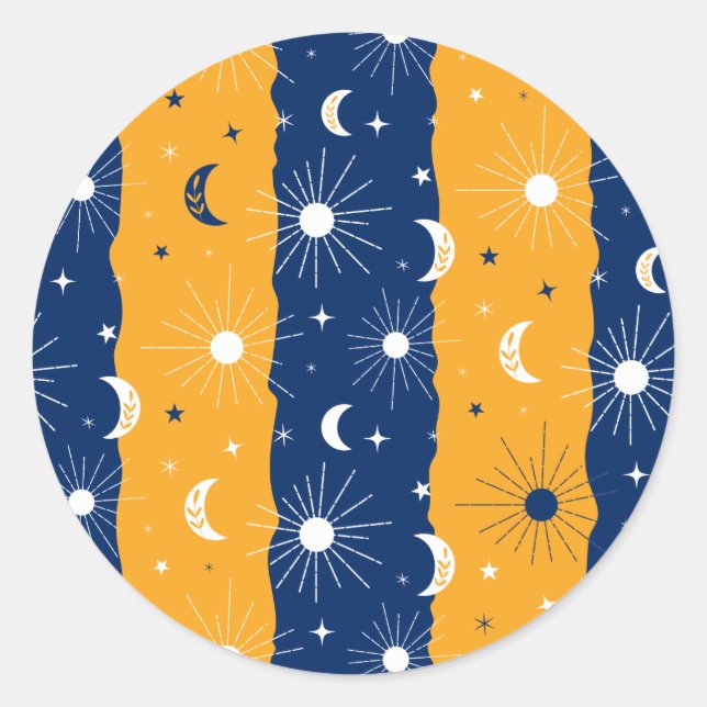 Pegatina Redonda Día y noche 2 (Anverso)