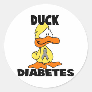 Pegatina Redonda Diabetes de Pato