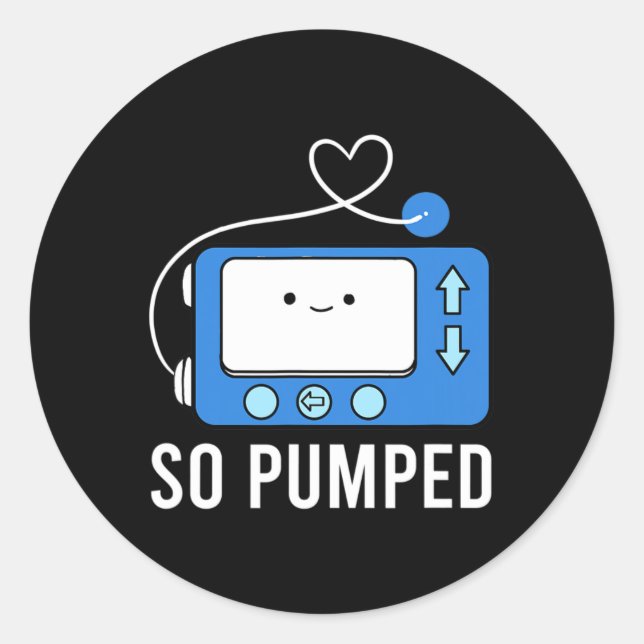 Pegatina Redonda Diabetes Diabetes Divertidos Tipo 1 Niños Tan Bomb (Anverso)