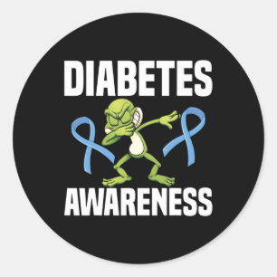 Pegatina Redonda Diabetes Diabetes Tipo 1 Niños Chicas Diabetic Awa