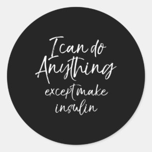 Pegatina Redonda Diabetes Diabéticos Tipo 1 Divertidos Para Mujeres