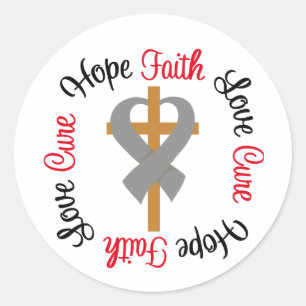 Pegatina Redonda Diabetes Faith Hope Hope Love Cross