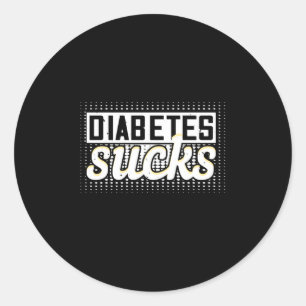 Pegatina Redonda Diabetes Sucks
