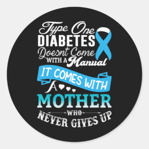 Pegatina Redonda Diabetes Tipo Uno Para La Diabética De La Cinta Az