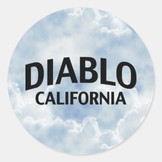 Pegatina Redonda Diablo California
