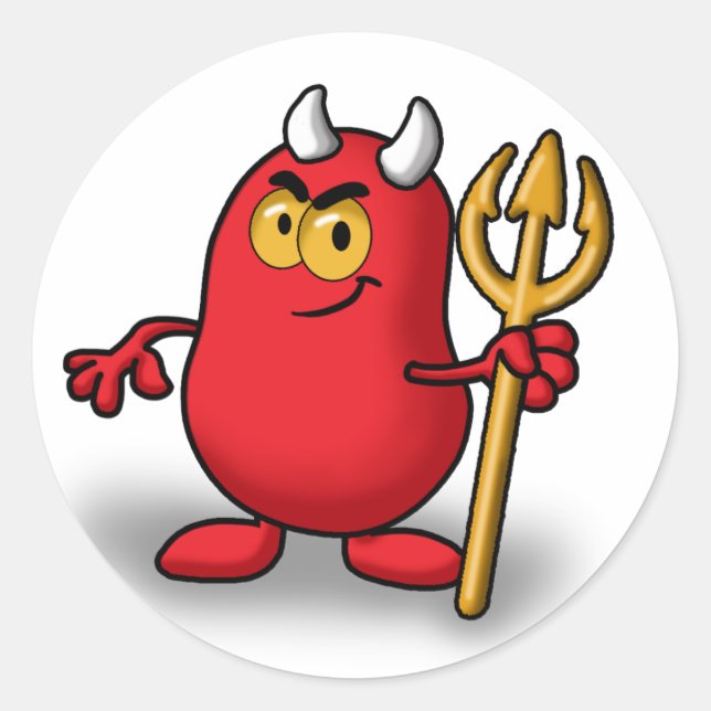 Pegatina Redonda Diablos (Anverso)