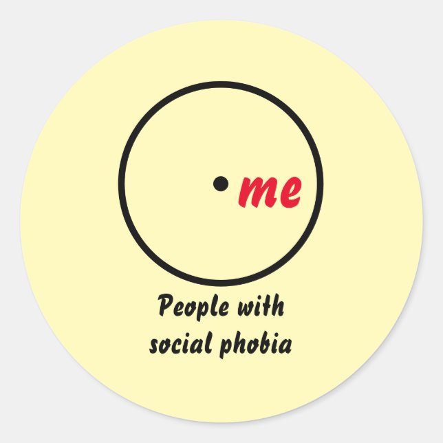 Pegatina Redonda diagrama de Venn diagnóstico único (Anverso)