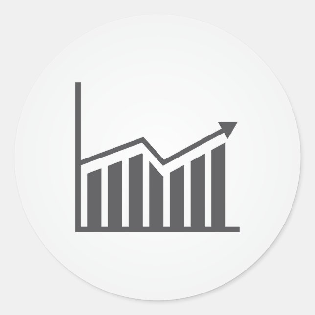 Pegatina Redonda diagrama-icono-negocio-símbolo-gráfico (Anverso)