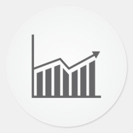 Pegatina Redonda diagrama-icono-negocio-símbolo-gráfico