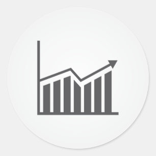 Pegatina Redonda diagrama-icono-negocio-símbolo-gráfico