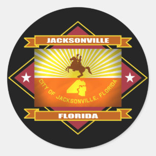 Pegatina Redonda Diamante de Jacksonville