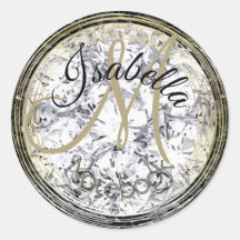 Diamante Monogramado Y Cristal Negro