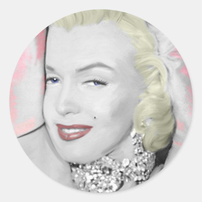 Pegatina Redonda Diamantes (Anverso)