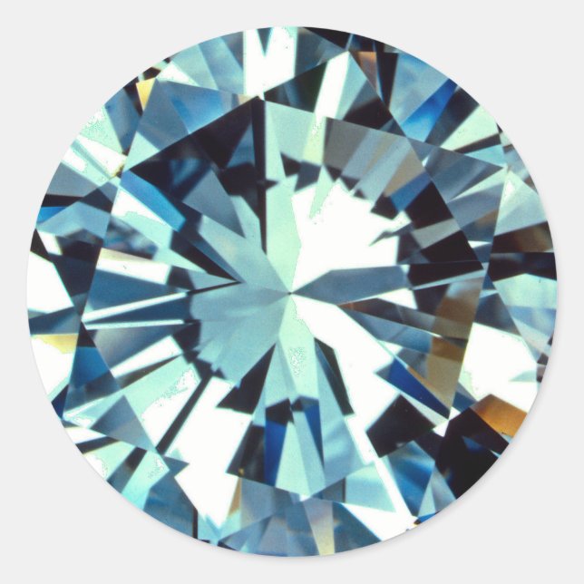 Pegatina Redonda Diamantes (Anverso)