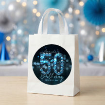 Diamantes Azules Turquesa y Cumpleaños 50 Glamuros