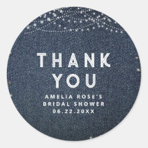 Diamantes de mezclilla Luces rústicas Agradecimien