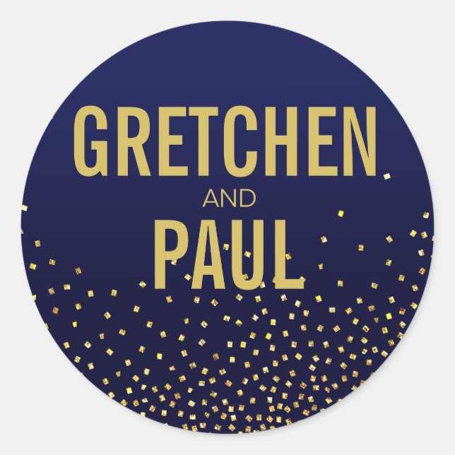 Pegatina Redonda Diamantes en el cielo | marina (Anverso)